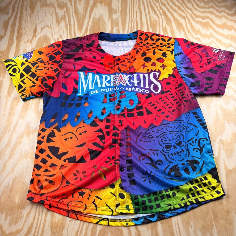 Mariachis de Nuevo Mexico Baseball Jersey XL Multi Papel Picado #25 Success